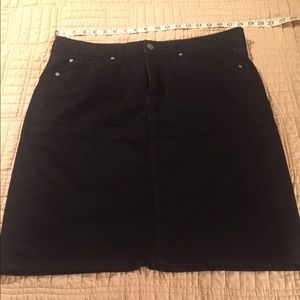 NYDJ black denim skirt, size 12
